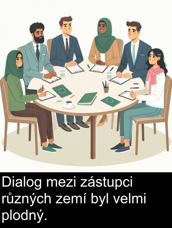 zástupci: Dialog mezi zástupci různých zemí byl velmi plodný.