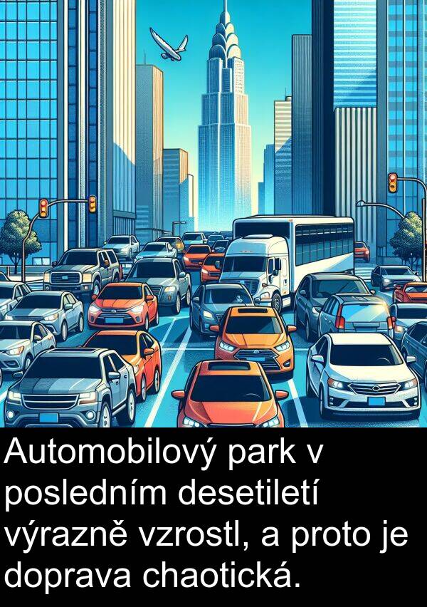 chaotická: Automobilový park v posledním desetiletí výrazně vzrostl, a proto je doprava chaotická.