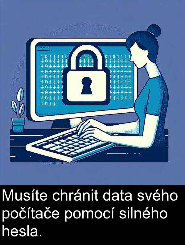 data: Musíte chránit data svého počítače pomocí silného hesla.