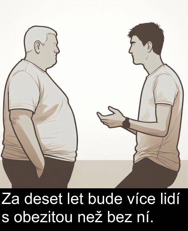 obezitou: Za deset let bude více lidí s obezitou než bez ní.