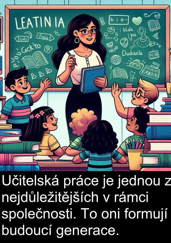 rámci: Učitelská práce je jednou z nejdůležitějších v rámci společnosti. To oni formují budoucí generace.
