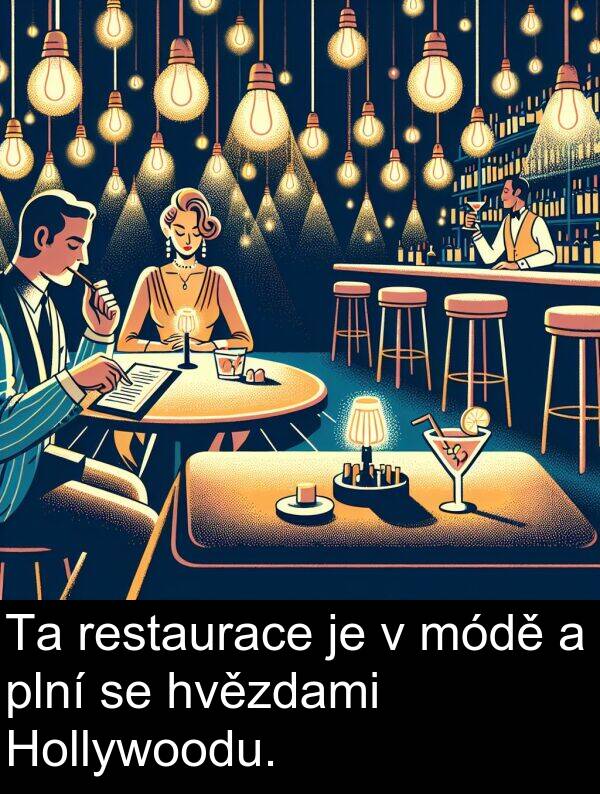 hvězdami: Ta restaurace je v módě a plní se hvězdami Hollywoodu.