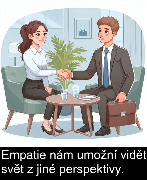 perspektivy: Empatie nám umožní vidět svět z jiné perspektivy.