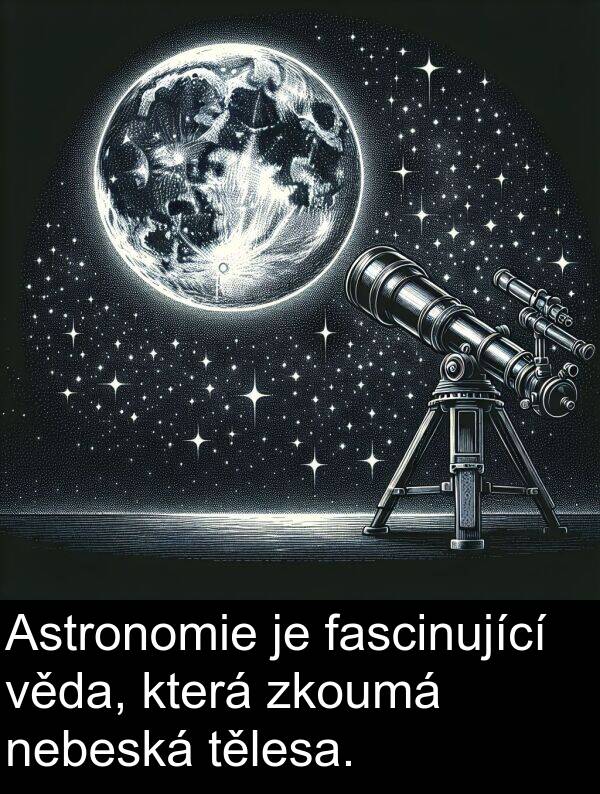 věda: Astronomie je fascinující věda, která zkoumá nebeská tělesa.