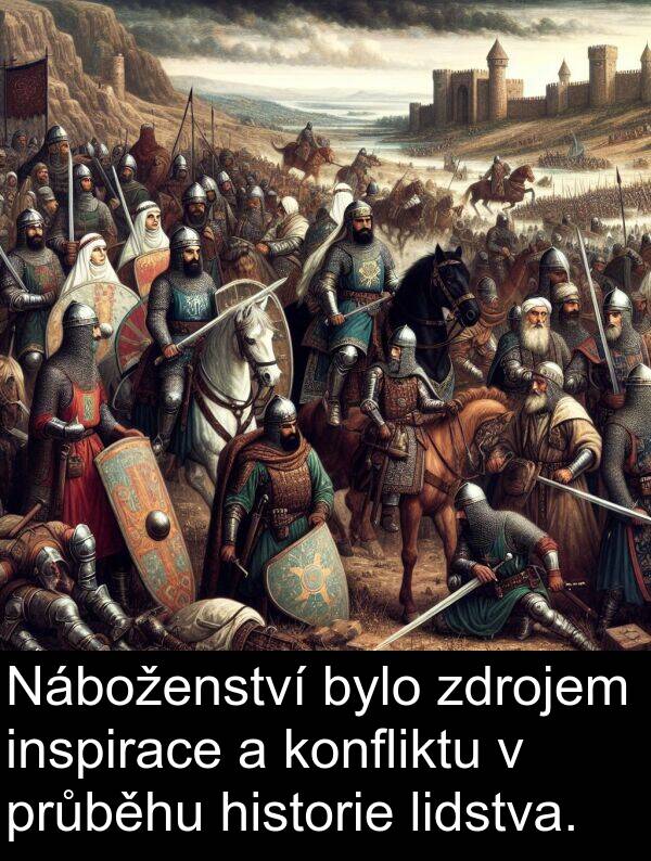 historie: Náboženství bylo zdrojem inspirace a konfliktu v průběhu historie lidstva.