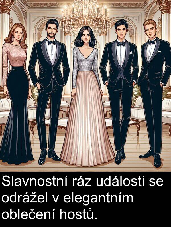 události: Slavnostní ráz události se odrážel v elegantním oblečení hostů.