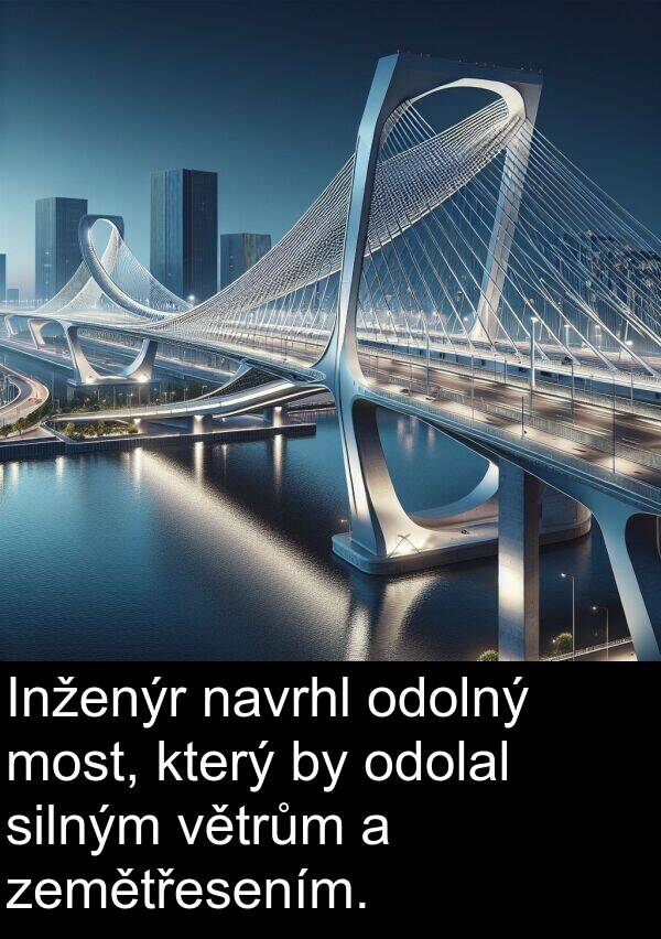 zemětřesením: Inženýr navrhl odolný most, který by odolal silným větrům a zemětřesením.