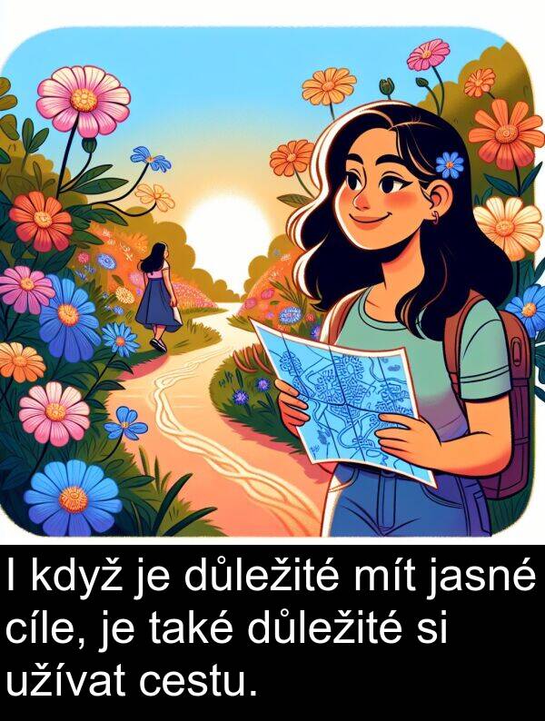 cíle: I když je důležité mít jasné cíle, je také důležité si užívat cestu.