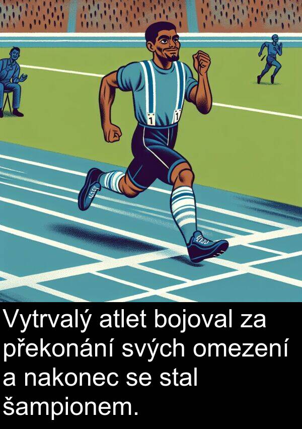šampionem: Vytrvalý atlet bojoval za překonání svých omezení a nakonec se stal šampionem.