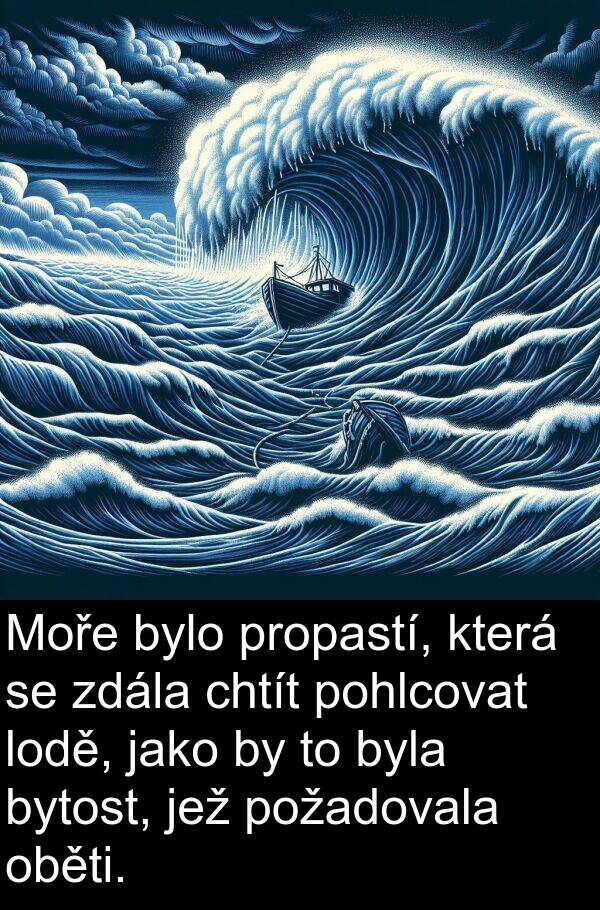 oběti: Moře bylo propastí, která se zdála chtít pohlcovat lodě, jako by to byla bytost, jež požadovala oběti.