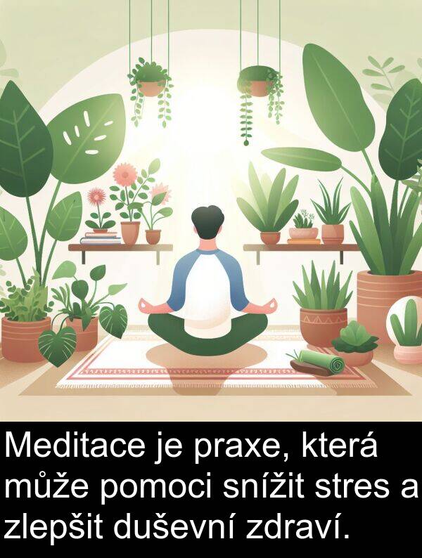 zdraví: Meditace je praxe, která může pomoci snížit stres a zlepšit duševní zdraví.