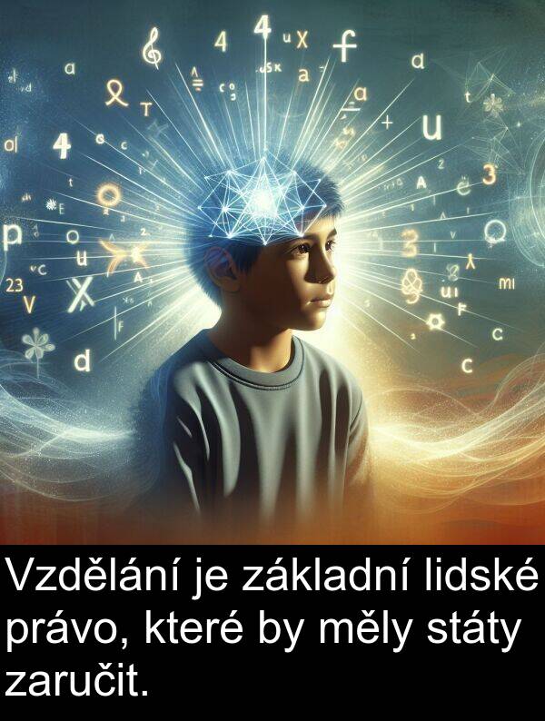 státy: Vzdělání je základní lidské právo, které by měly státy zaručit.