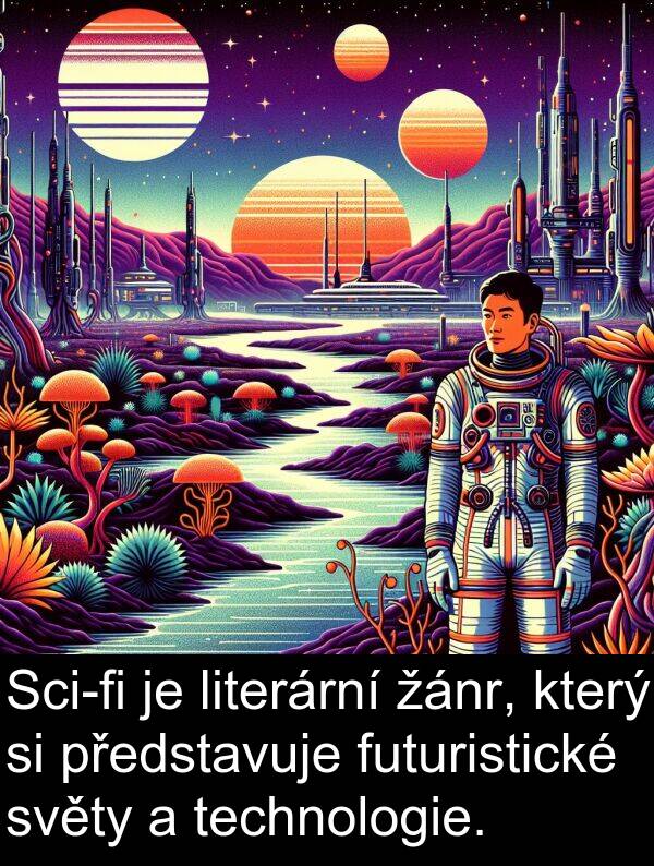 technologie: Sci-fi je literární žánr, který si představuje futuristické světy a technologie.