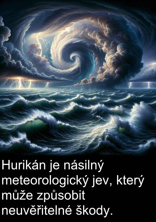 škody: Hurikán je násilný meteorologický jev, který může způsobit neuvěřitelné škody.