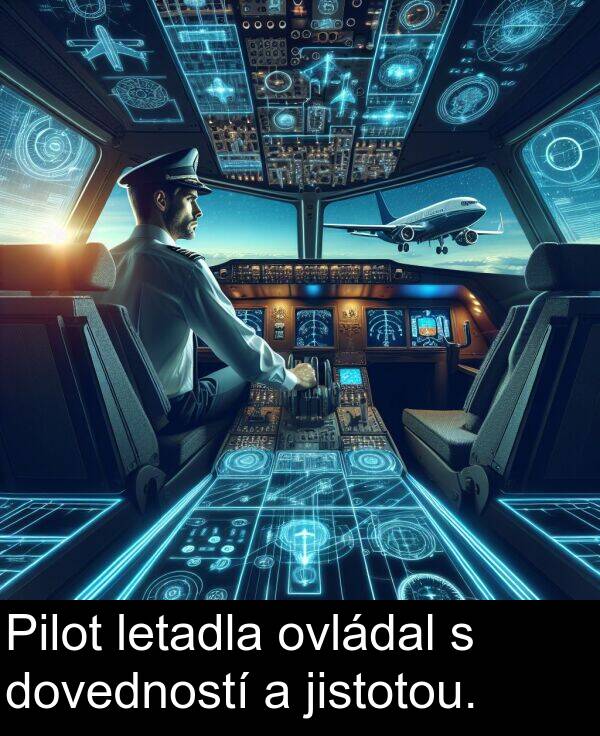 dovedností: Pilot letadla ovládal s dovedností a jistotou.