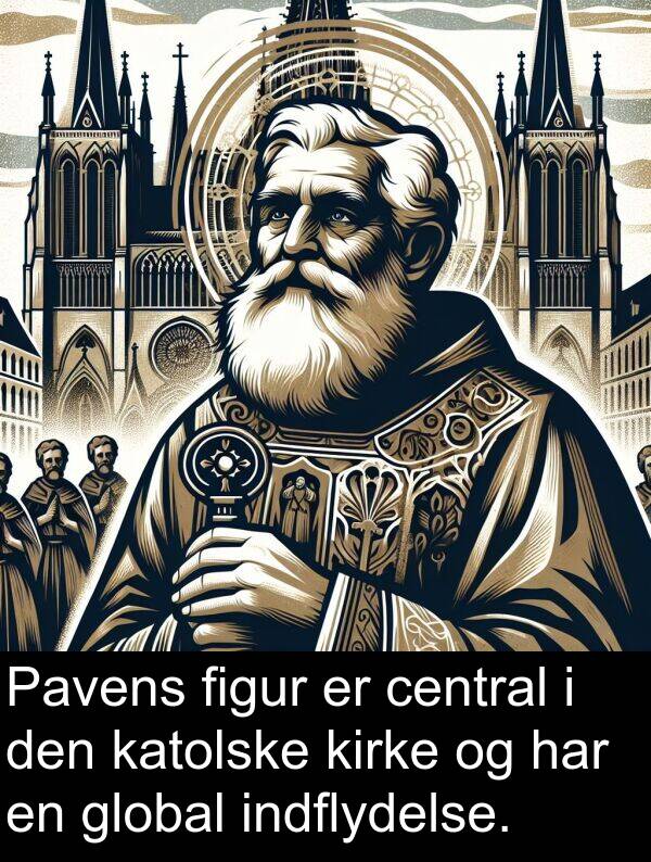 katolske: Pavens figur er central i den katolske kirke og har en global indflydelse.