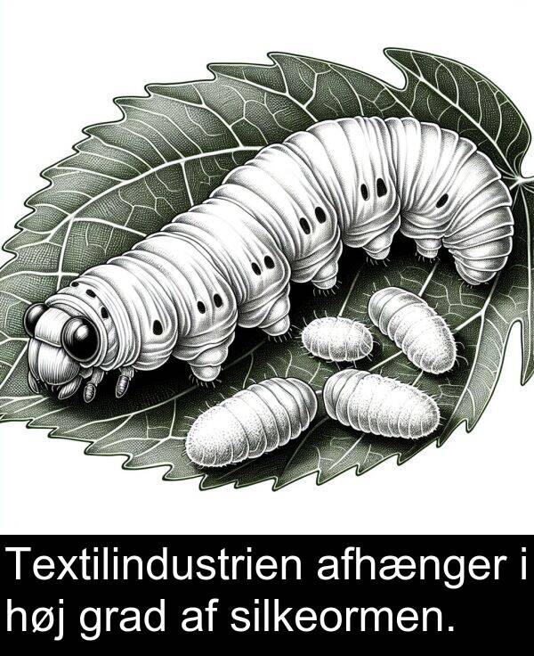grad: Textilindustrien afhænger i høj grad af silkeormen.
