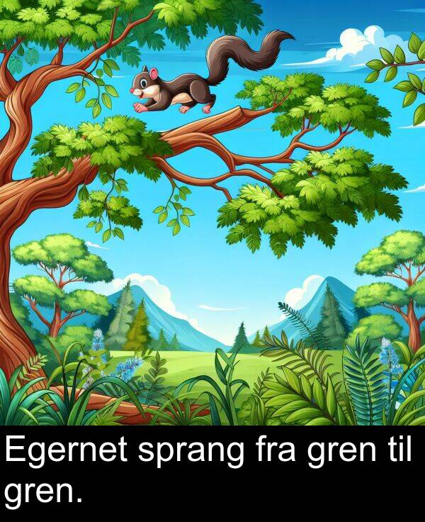 gren: Egernet sprang fra gren til gren.