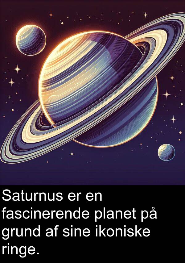 grund: Saturnus er en fascinerende planet på grund af sine ikoniske ringe.