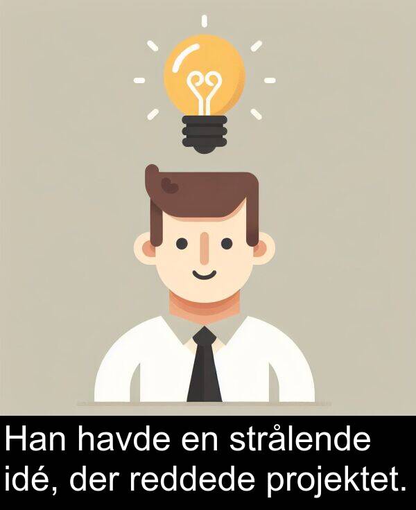 projektet: Han havde en strålende idé, der reddede projektet.