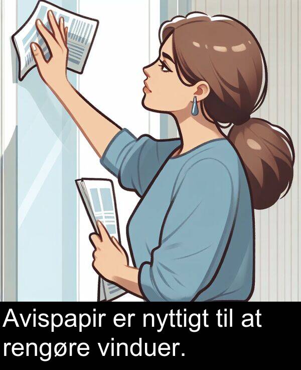 vinduer: Avispapir er nyttigt til at rengøre vinduer.