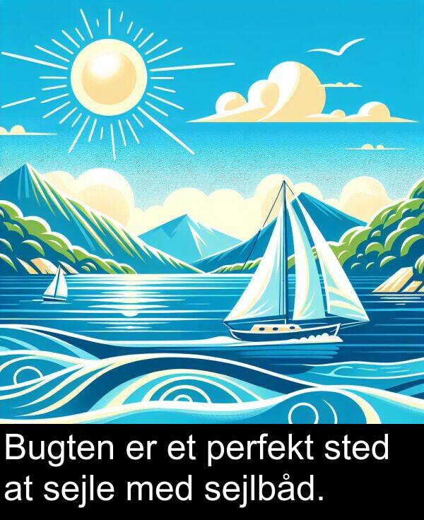 sejle: Bugten er et perfekt sted at sejle med sejlbåd.