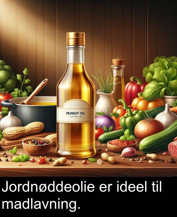 madlavning: Jordnøddeolie er ideel til madlavning.