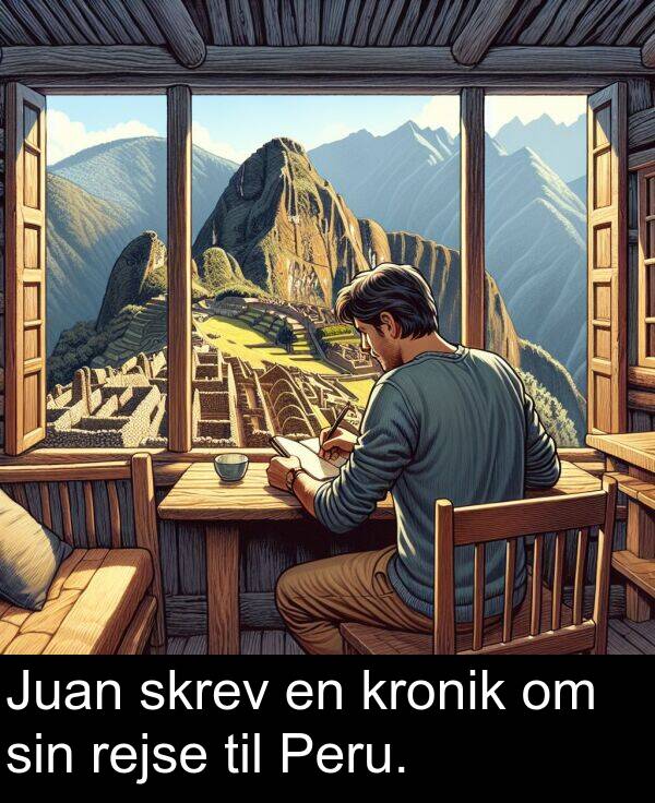 kronik: Juan skrev en kronik om sin rejse til Peru.