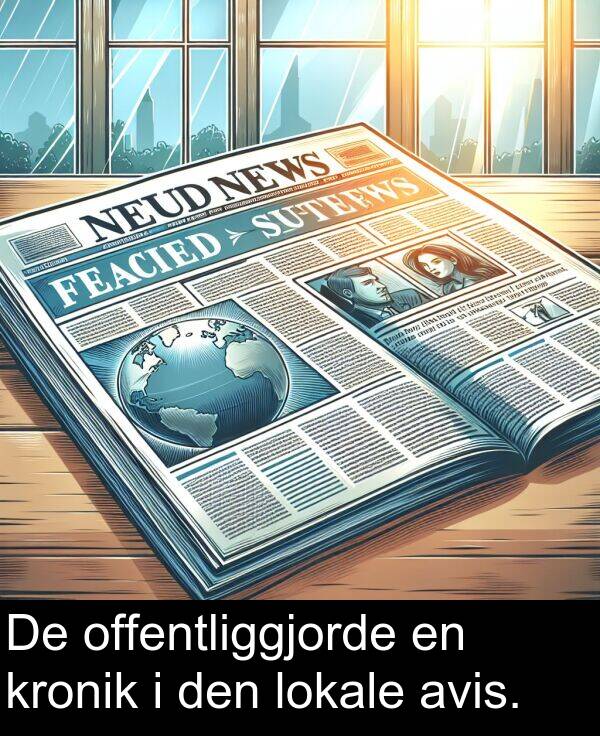 kronik: De offentliggjorde en kronik i den lokale avis.