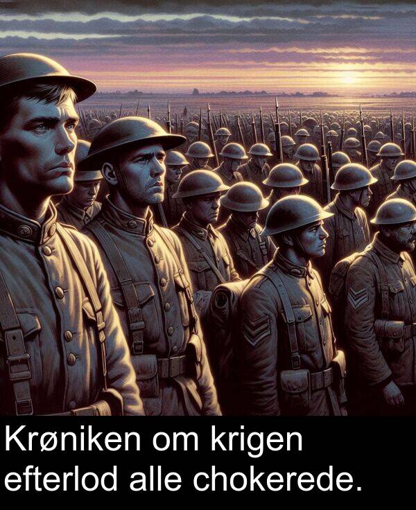 krigen: Krøniken om krigen efterlod alle chokerede.