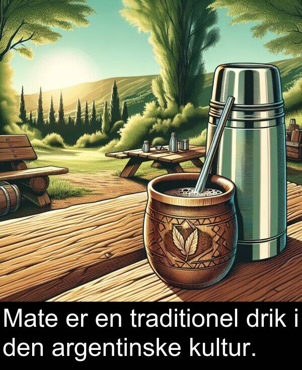 kultur: Mate er en traditionel drik i den argentinske kultur.
