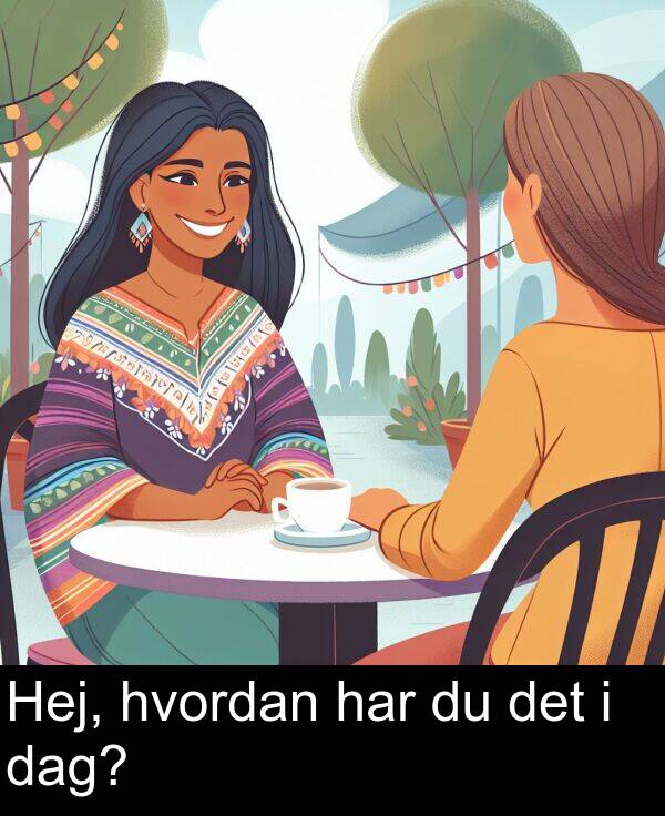 har: Hej, hvordan har du det i dag?