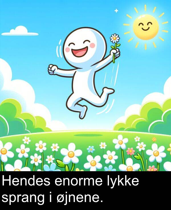 lykke: Hendes enorme lykke sprang i øjnene.