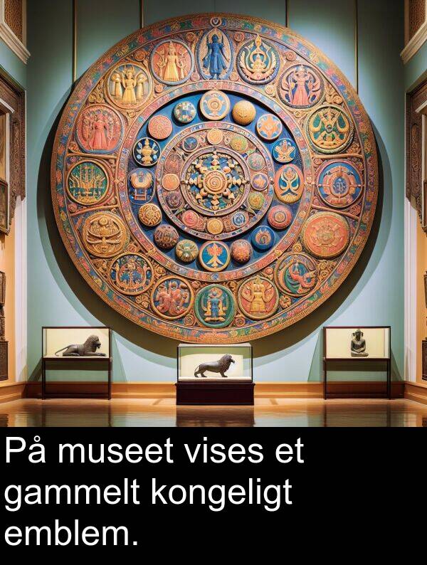 kongeligt: På museet vises et gammelt kongeligt emblem.