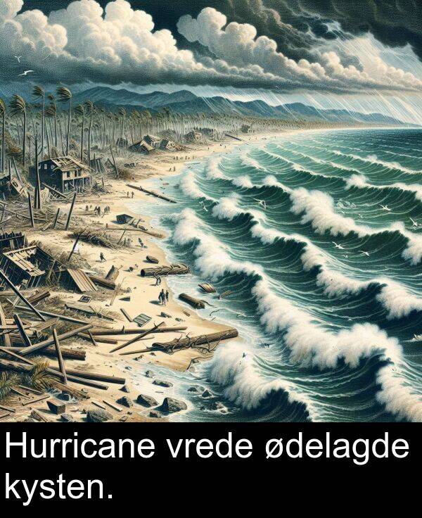 kysten: Hurricane vrede ødelagde kysten.