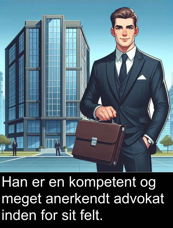 inden: Han er en kompetent og meget anerkendt advokat inden for sit felt.