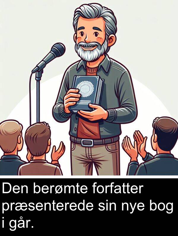 berømte: Den berømte forfatter præsenterede sin nye bog i går.
