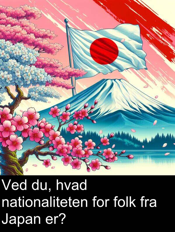 hvad: Ved du, hvad nationaliteten for folk fra Japan er?