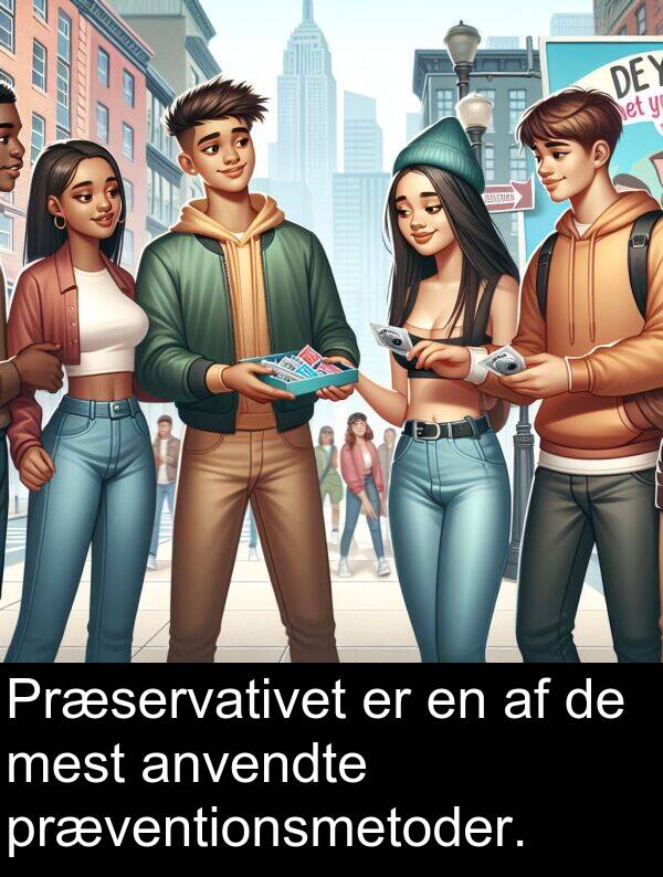 mest: Præservativet er en af de mest anvendte præventionsmetoder.