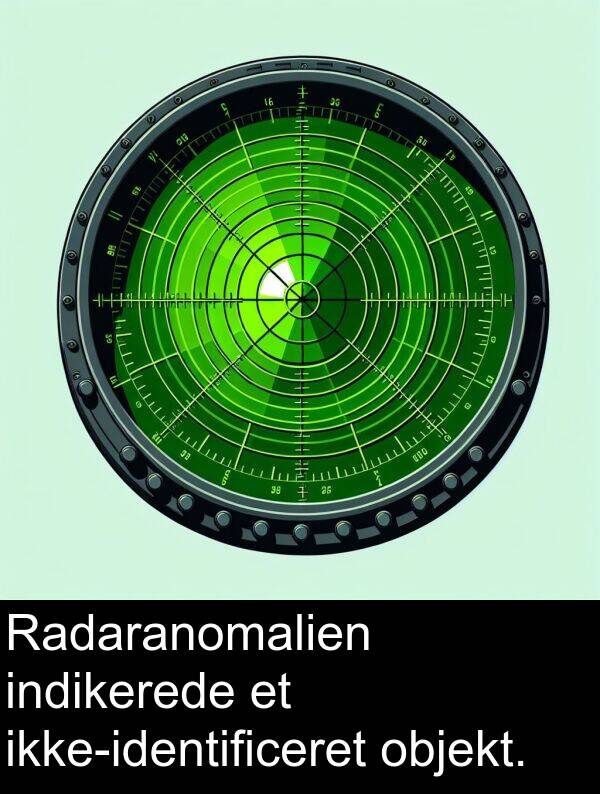 indikerede: Radaranomalien indikerede et ikke-identificeret objekt.