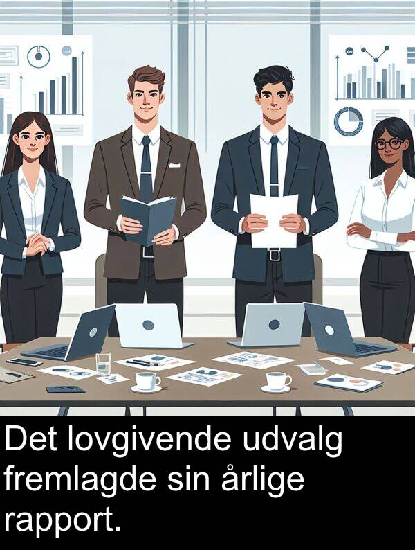 årlige: Det lovgivende udvalg fremlagde sin årlige rapport.