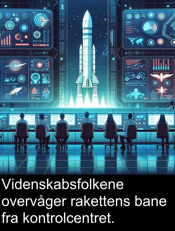 rakettens: Videnskabsfolkene overvåger rakettens bane fra kontrolcentret.