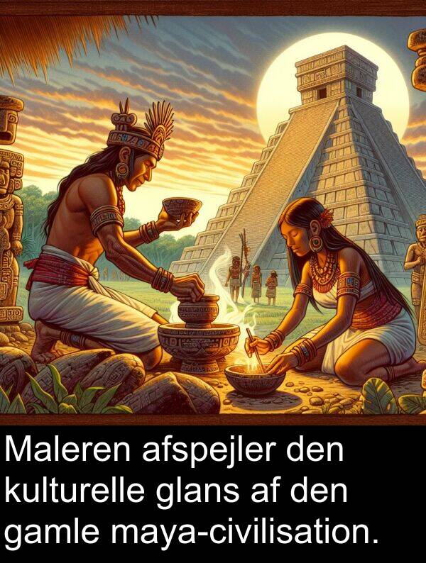 kulturelle: Maleren afspejler den kulturelle glans af den gamle maya-civilisation.