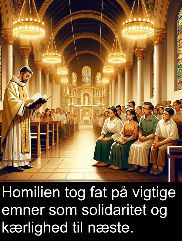 vigtige: Homilien tog fat på vigtige emner som solidaritet og kærlighed til næste.