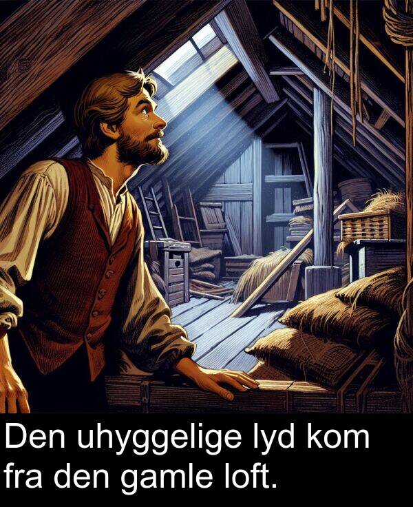 gamle: Den uhyggelige lyd kom fra den gamle loft.