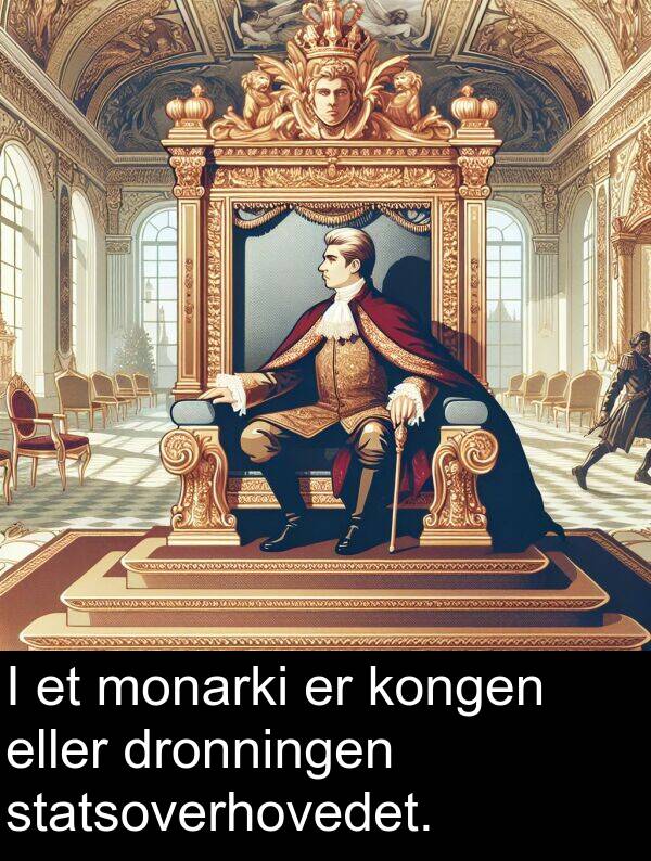 kongen: I et monarki er kongen eller dronningen statsoverhovedet.