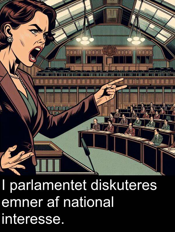 parlamentet: I parlamentet diskuteres emner af national interesse.