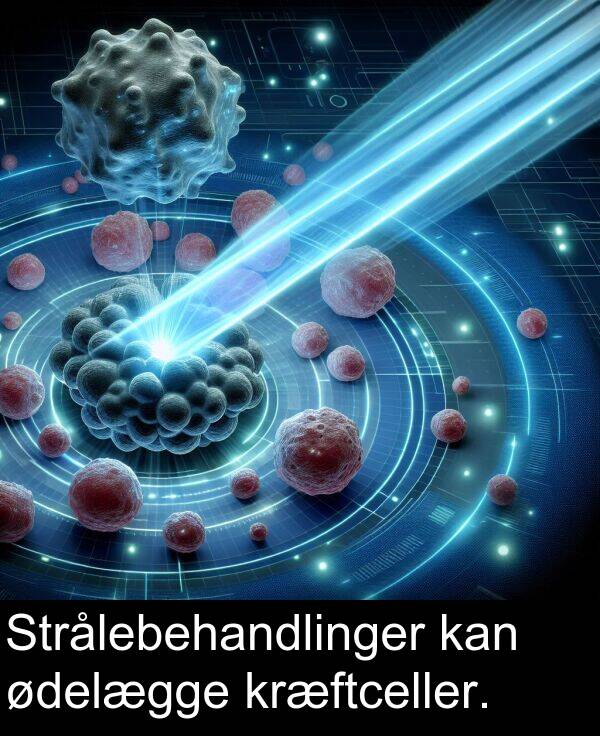 kræftceller: Strålebehandlinger kan ødelægge kræftceller.