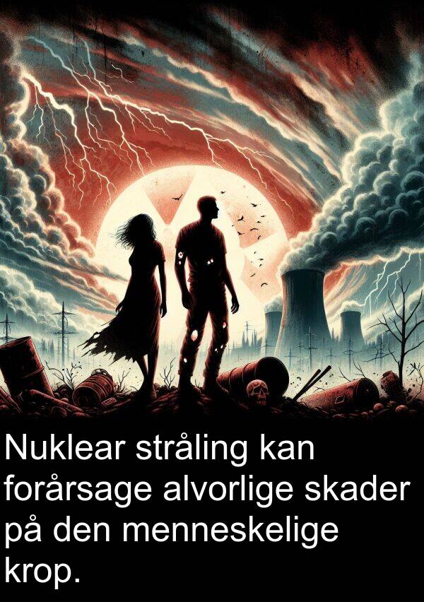 krop: Nuklear stråling kan forårsage alvorlige skader på den menneskelige krop.