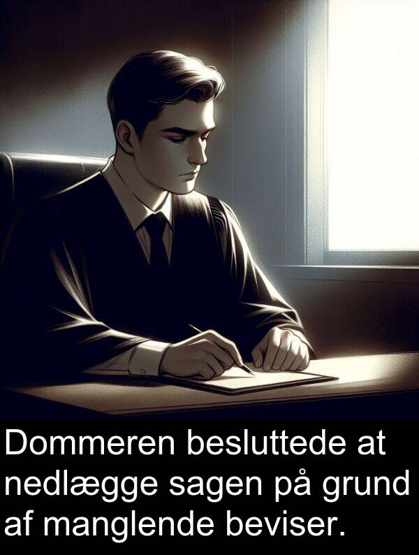 grund: Dommeren besluttede at nedlægge sagen på grund af manglende beviser.